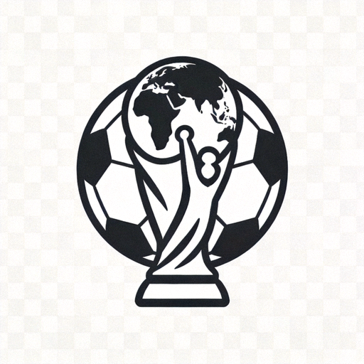 世界杯网站入口Logo-金色大力神杯与蓝色足球标志