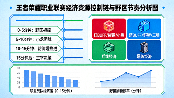 王者荣耀职业联赛经济资源控制链与野区节奏分析图